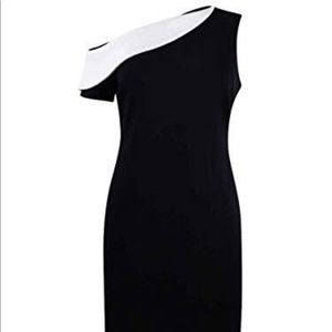 NWT Calvin Klein One-shoulder dress